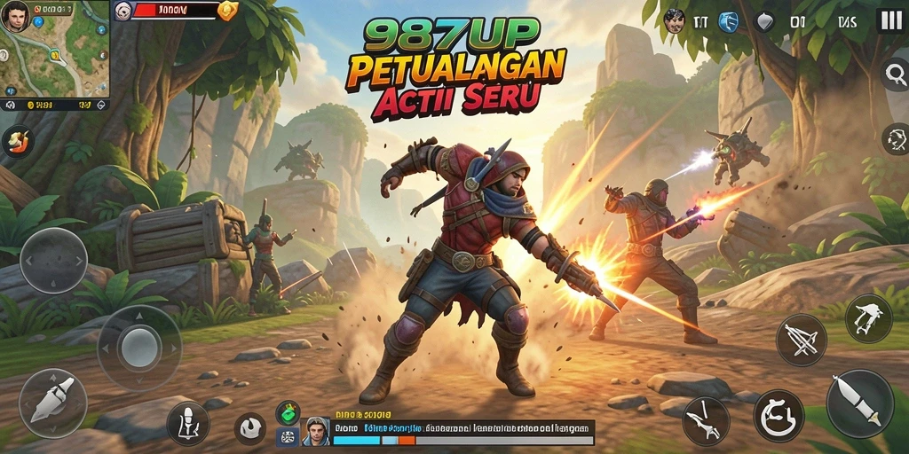 Tangkapan layar dari gameplay 987UP yang menegangkan dan penuh aksi.