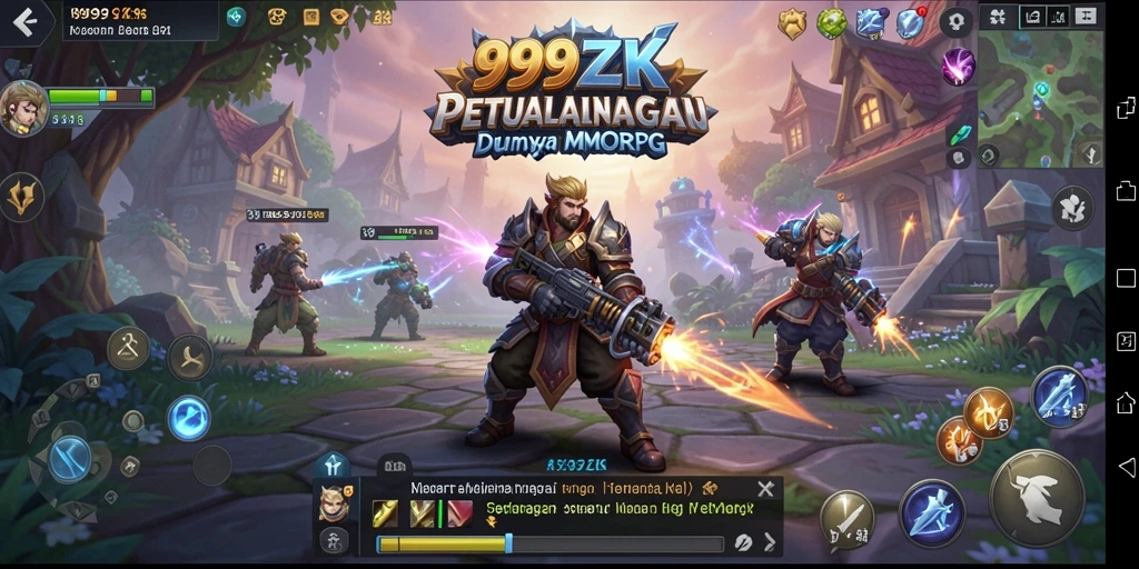 Gameplay mendebarkan di dunia fantasi 999ZK.