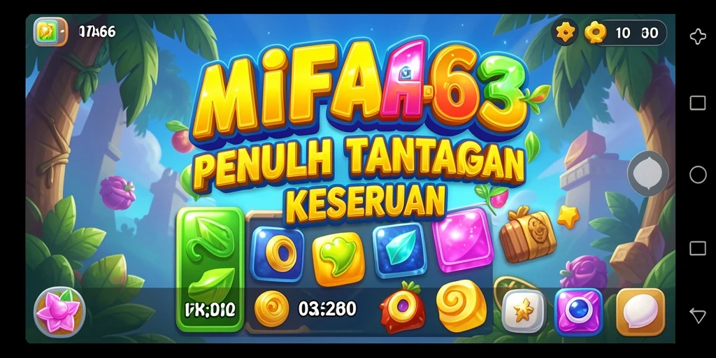 Screenshot AIFA66 menampilkan gameplay Match-3 yang seru dan dinamis.