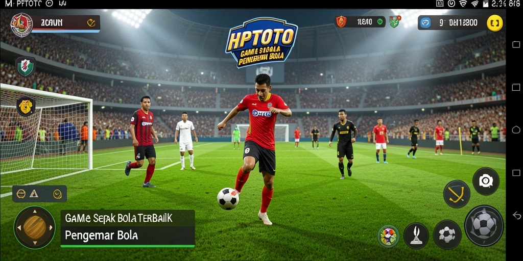 Tampilan gameplay HPTOTO yang mengasyikkan dengan aksi sepak bola mendebarkan.