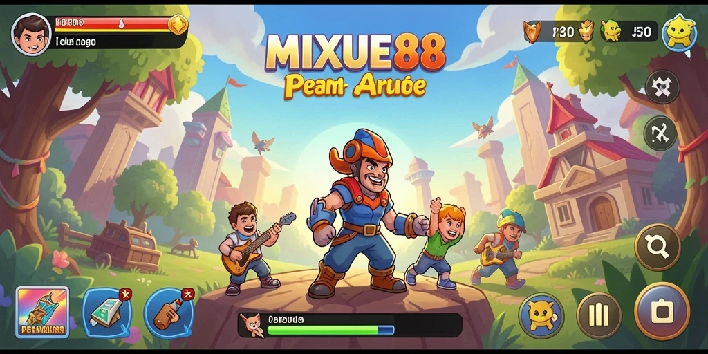 Tampilan gameplay seru dari MIXUE88 di dalam suasana Arcade.