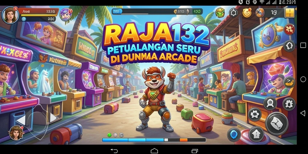 Tampilan gameplay RAJA132 yang penuh aksi dan warna-warni.