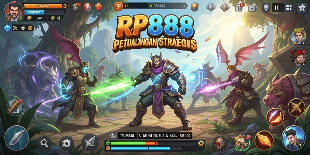 Tangkapan layar menarik dari gameplay strategis RP888.