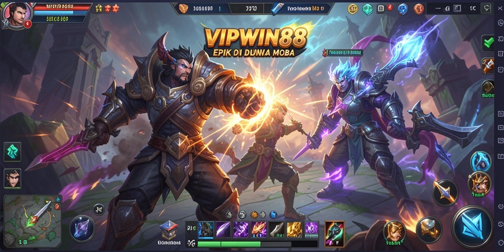 Gameplay seru dalam pertempuran MOBA di VIPWIN88.
